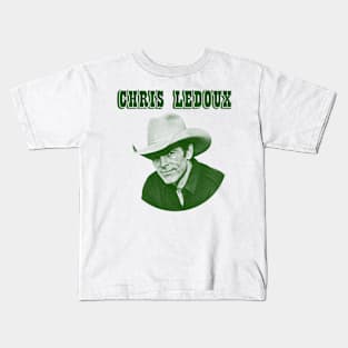 Chris LeDoux 33//green solid style, Kids T-Shirt